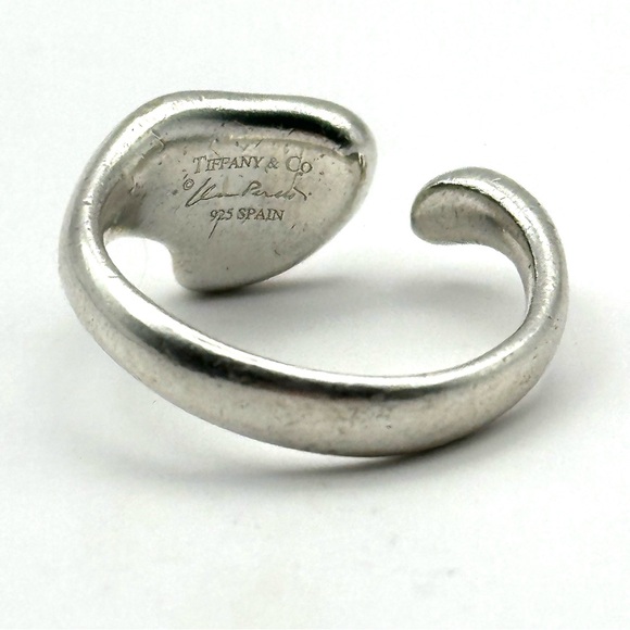 Tiffany & Co Elsa Peretti Silver Full Heart Ring Size 6.5 - Picture 3 of 7